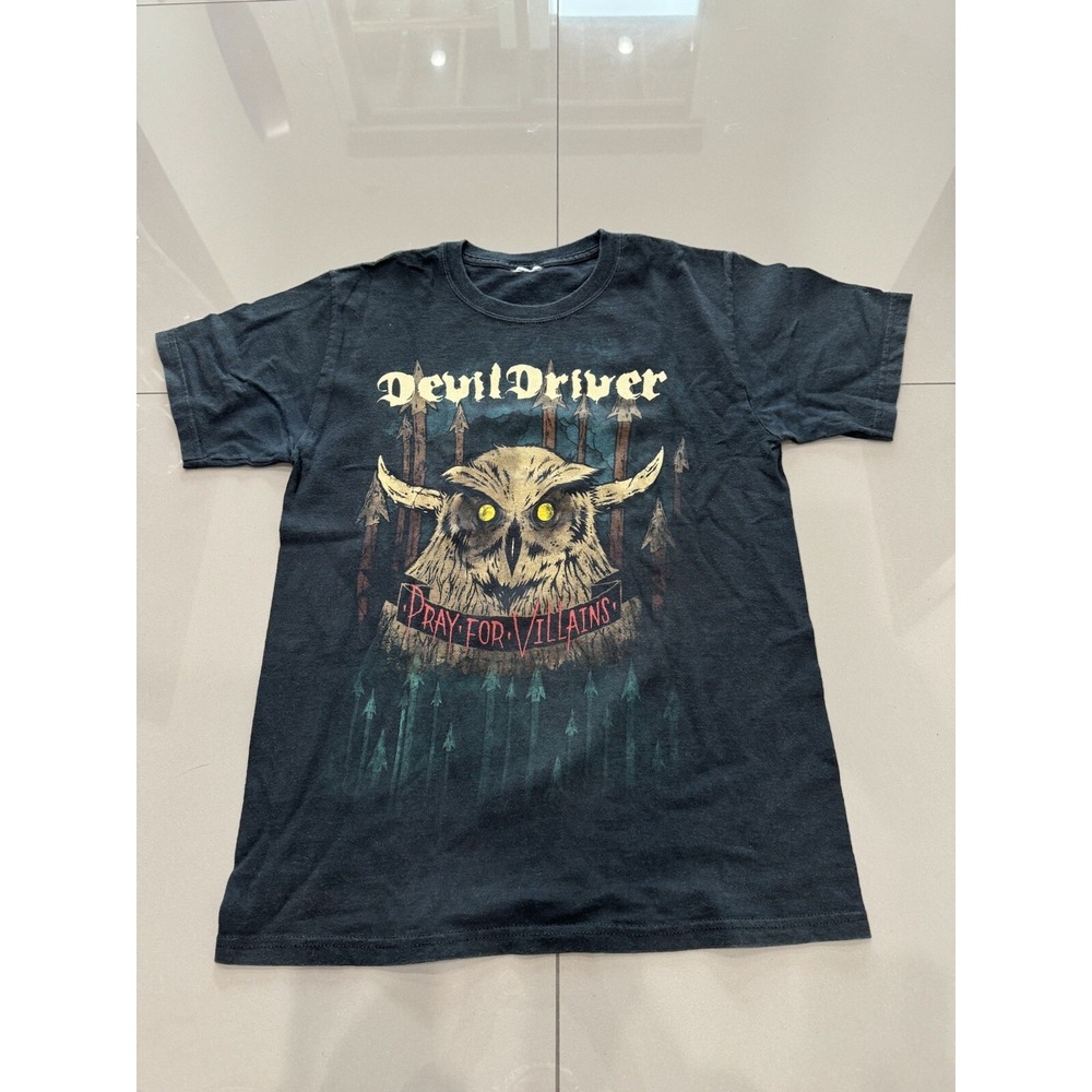 DevilDriver Band Tee Pray For Villains VTG 2010 Tour Concert Merch T Shirt Small